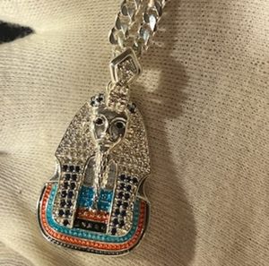 Iced Out Pharaoh Pendant And Chain